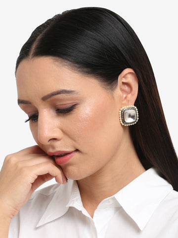 Ruby Raang Kundan and Pearl Studs
