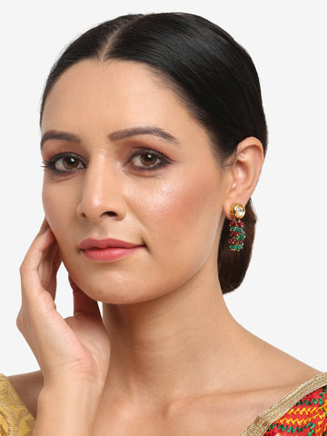 Ruby Raang Women's Kundan Earrings