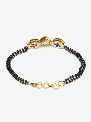 Ruby Raang Kundan Bracelet Mangalsutra