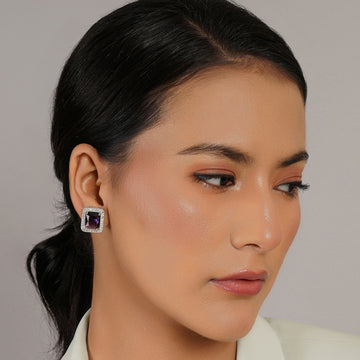 Purple Stone Studs