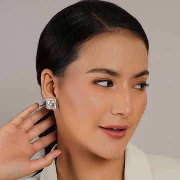 Square Diamond Studs