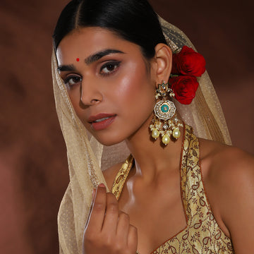 Ruby Raang Women's Kundan Earrings