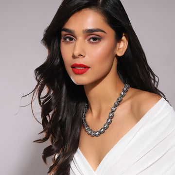 Silver Kundan Necklace