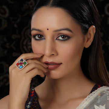 Navratan Kundan Ring