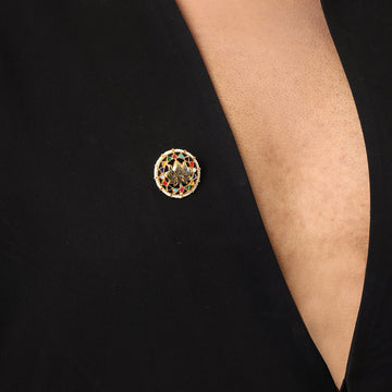 Tree of Life Navratan Brooch