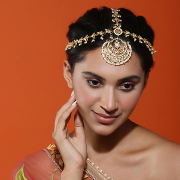 Ruby Raang Gold Plated Kundan Matha Patti