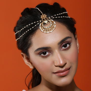 Ruby Raang Gold Plated Kundan Matha Patti
