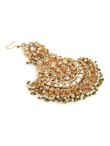 Ruby Raang Women's Kundan Jhoomar/Passa