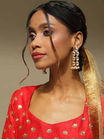 Ruby Raang Women's Kundan Earrings