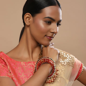 Navratan & Pearl Meenakari Bangle