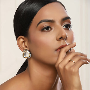 Ruby Raang Dual Tone Kundan Studs