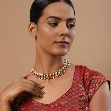 Ruby Raang Women's Kundan Necklace