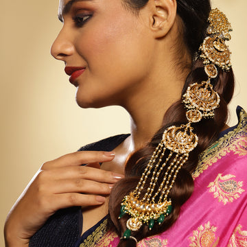Maharani Kundan Beaded Braid/ Chotti