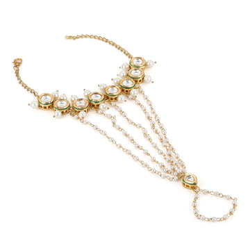 Ruby Raang Women's Kundan Hand Harness