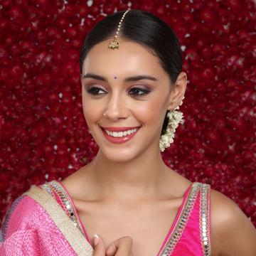 Ruby Raang Women's Kundan Maang Tikka