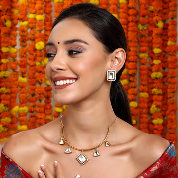 Ruby Raang Women Hasli Neckpiece with Studs