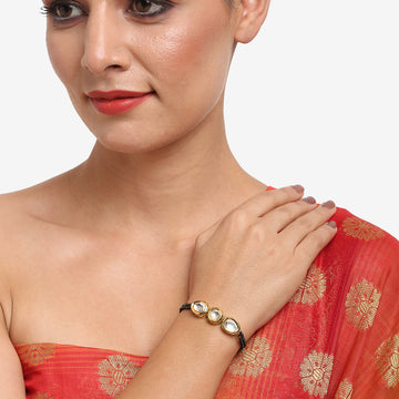 Ruby Raang Kundan Bracelet Mangalsutra