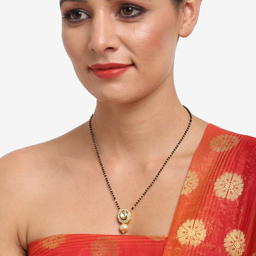 Ruby Raang Women's Kundan Mangalsutra
