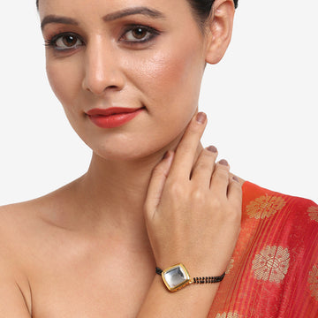 Ruby Raang Kundan Bracelet Mangalsutra