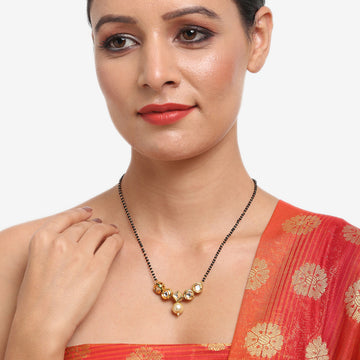 Ruby Raang Women's Kundan Mangalsutra