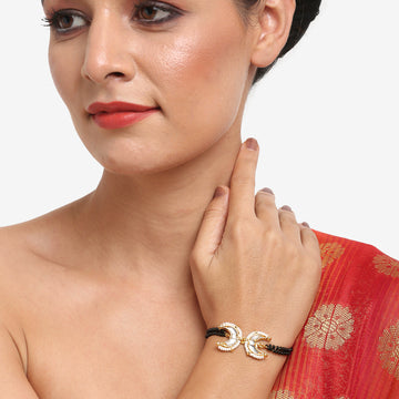 Ruby Raang Kundan Bracelet Mangalsutra