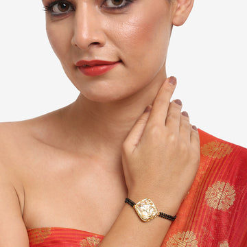 Ruby Raang Kundan Bracelet Mangalsutra