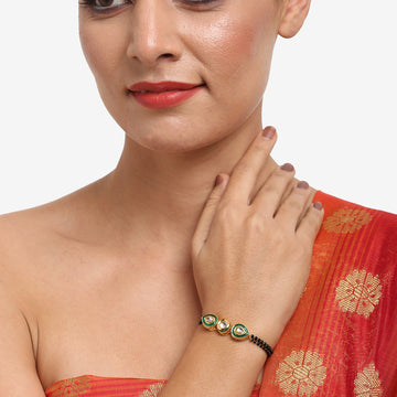 Ruby Raang Kundan Bracelet Mangalsutra