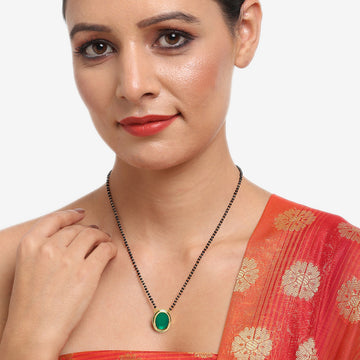 Ruby Raang Women's Kundan Mangalsutra