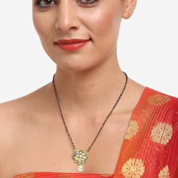 Ruby Raang Women's Kundan Mangalsutra