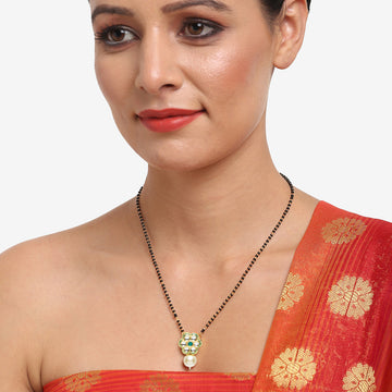Ruby Raang Women's Kundan Mangalsutra