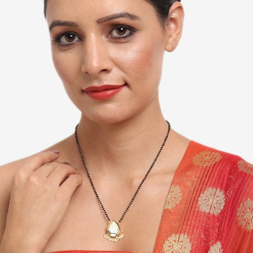 Ruby Raang Women's Kundan Mangalsutra