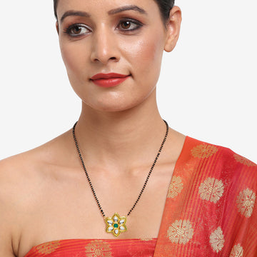 Ruby Raang Women's Kundan Mangalsutra