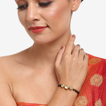 Ruby Raang Kundan Bracelet Mangalsutra