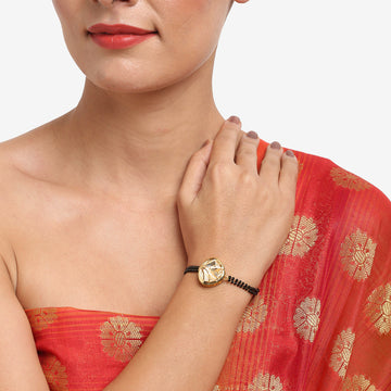 Ruby Raang Kundan Bracelet Mangalsutra