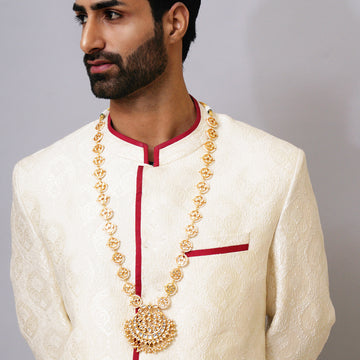 Long Kundan & Pearl Neckpiece