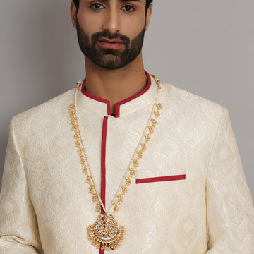 Long Kundan & Pearl Neckpiece