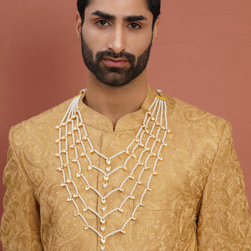 Long Kundan & Pearl Neckpiece