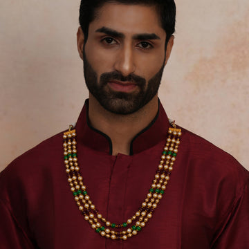 Multi Colored Pearl Layered Neckpiece