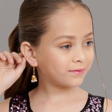 Ruby Raang Jhumki Earrings for Kids