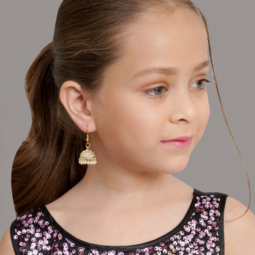 Ruby Raang Golden Jhumki for Kids