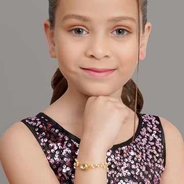 Ruby Raang Kundan Bracelet for Kids