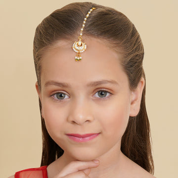 Ruby Raang Kundan Maang Tikka for Kids