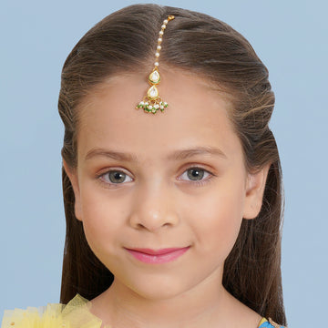 Ruby Raang Kundan Maang Tikka for Kids