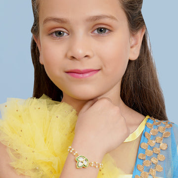 Ruby Raang Kundan Bracelet for Kids