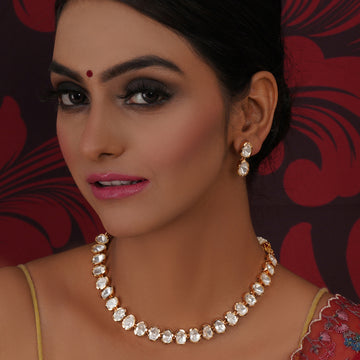 Ruby Raang Kundan Choker with Studs