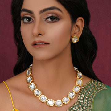 Ruby Raang Kundan Choker with Studs