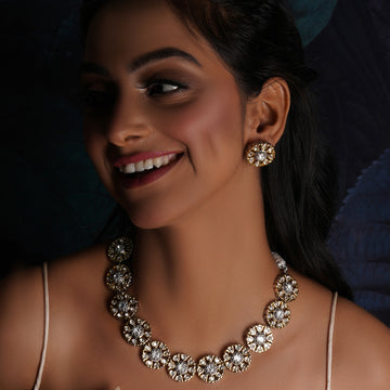 Ruby Raang Kundan Choker with Studs