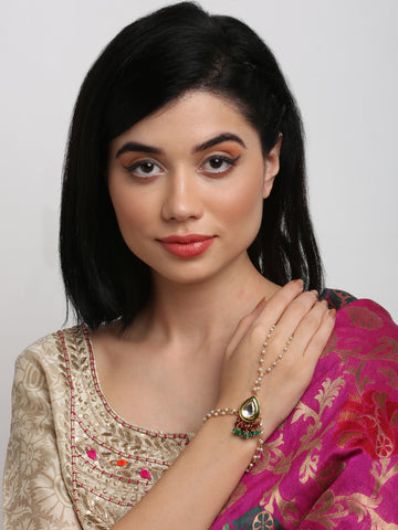 Ruby Raang Kundan Bracelet