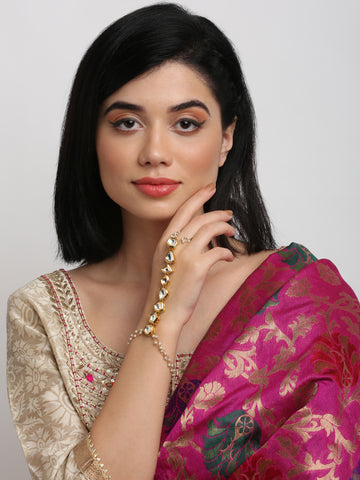Ruby Raang Kundan Bracelet