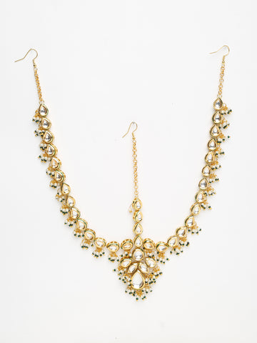 Ruby Raang Women's Kundan Matha Patti
